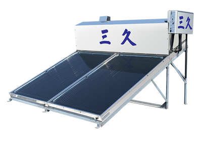 TOP-278系列太陽能熱水器雙片集熱板與278公升保溫桶實景